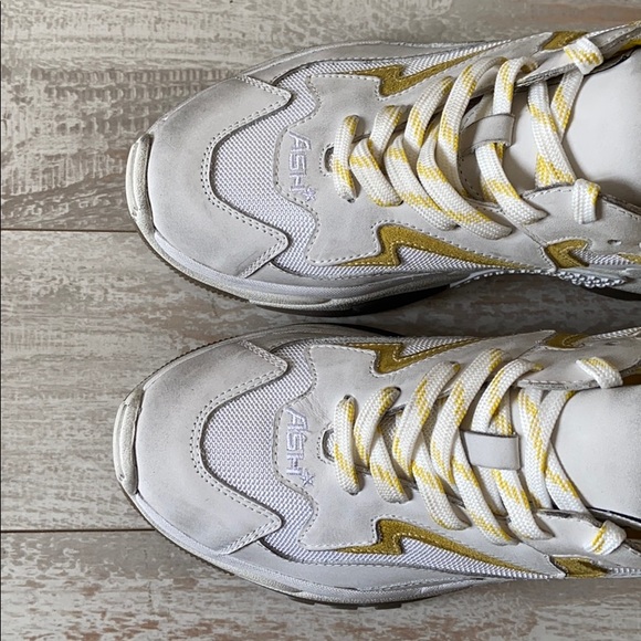 NWT Ash Addict Perforated Star-Patch Leather Shoes - Picture 9 of 13